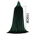 Miniatyrbillede 2 af 5: Unisex kostume med hætte og fuld længde kappe. Mørkegrøn