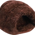 Miniatyrbilde 1 av 6: Hundeseng, sovepose for kjæledyr, seng for hund og katt, mørk kaffe KLB