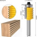 Miniatyrbillede 7 af 8: 8mm skaft hævet plade V-samling bits limfræser til træ KLB