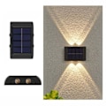 Miniatyrbillede 1 af 6: 4LED Ni-MH Solcelle Have Lamper til Udendørs Have Dekoration Væglampe