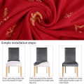 Miniatyrbilde 5 av 7: Set med 4 jule-stoltrekk, stretch, jul 2 KLB