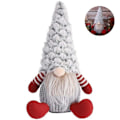 Miniatyrbillede 3 af 5: Plush nissefigurer af siddende jule-nisser Julefamilie plyslegetøj