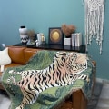 Miniatyrbild 5 av 5: Soffa filt tecknad tiger Sherpa filt varm mjuk & fluffig fleece filt som sofföverdrag