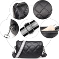 Miniatyrbild 3 av 5: Kvinnors axelväska liten bred rem crossbody väska bältesväska