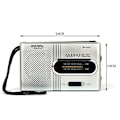 Miniatyrbillede 2 af 5: Mini Radio Bærbar BC-R21 Lommeradio med Bærestrop AM FM Teleskopisk