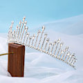 Miniatyrbilde 4 av 5: Glitrende jentekrystalltiara - Dameprinsesse brud pannebånd kostyme bryllupskrone