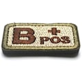 Miniatyrbilde 2 av 3: Utendørs taktisk blodtype B+ positiv POS borrelås patch brodert moral militærmerke