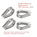 Miniatyrbillede 4 af 4: Pakke med 10 stk. M8 304 rustfrit stål wire rope thimbles, wire rope kabel thimble rigging