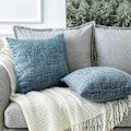 Pikkukuva 3 / 5: 2 kpl tyynynpäällistä, yksivärinen, pellavainen tyynynpäällinen, sohvaan, makuuhuoneeseen, kotiin, 45*45cm Peacock blue