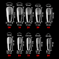 Miniatyrbillede 2 af 5: Negletips, bløde gel fulddækkende negletips kit til neglforlængelser, klare akryllim tips ingen fil falske franske negletips til neglekunst Semi-matte-trapezoidal