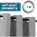 Miniatyrbillede 3 af 5: Mørklægningsdørgardiner, øjeblikkelige gardiner med termisk isolering, privatlivsgardiner til badeværelse og døre, 1 panel gris 34*79inch