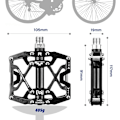 Miniatyrbillede 2 af 5: Cykelpedaler, MTB flade pedaler CNC aluminium krop platform diameter 9/16 tommer til MTB cykling landevejscykel