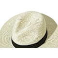 Miniatyrbild 3 av 5: Dam bredbrättad halm Panama rulle hatt bälte spänne Fedora strand solhatt