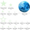 Miniatyrbilde 3 av 5: Glow in The Dark Stars for Ceiling,Glow in The Dark Stars and Moon Wall Decals
