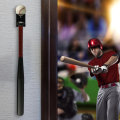 Pikkukuva 3 / 5: Seinäteline lepakoille, 2 kpl seinätelineen pidikkeen teline lepakolle, akryyli baseball-lepakon seinäteline, ruostumaton pallopystysuora akryylinäyttö