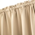 Miniatyrbillede 2 af 4: Fransk Dørgardin Ensfarvet Fransk Dørgardinpanel Mørklægningsgardiner til Stue Køkken Soveværelse Spisestue, 1 Panel (Beige, 137*183cm) 137*183cm