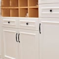 Miniatyrbilde 3 av 5: 20 stk. sorte aluminiumskapdør skuffhåndtak håndtak håndtak skap garderobe dør bueformet trekkhåndtak (96mm)