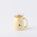 Miniatyrbillede 1 af 5: Tekop med ske og låg, keramisk kaffekop, kawaii katte kop, søde tekopper, søde ting, fødselsdagsgaver, 401-500ml Azul