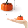 Pikkukuva 5 / 5: Flickering Pumpkin Tea Lights 12 Pack Flickering LED Pumpkin Lights with Battery Operated Flameless