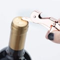 Miniatyrbillede 2 af 5: Professionel tjener proptrækker med foliekutter og flaskeåbner, sort heavy duty vinkorketrækker til restauranttjener