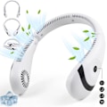 Miniatyrbillede 1 af 5: Bærbar halsventilator, 5000mAh 3 hastighedsjusteringer 360° køling USB bærbar ventilator Foldbar bladløs genopladelig halsventilator