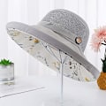 Miniatyrbild 2 av 5: Kvinnors Mesh Solhattar Sommar Strand UV-skydd UPF Packable Bred Brätte Hakrem gray