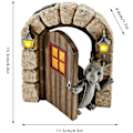 Miniatyrbilde 4 av 5: Hagegnom Ornamenter Resin Drage Statue Skulptur Miniatyrhus Utendørs Dekorasjon