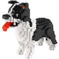 Miniatyrbillede 1 af 5: Mikro byggeklodser Mini kæledyr byggelegetøjsklodser til børn Border Collie 6 x 2 x 5 inches