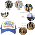 Pikkukuva 3 / 5: Baseball-lippis, verkkolippikset, unisex, kirjailtu kirjainpaikka, rento lippikset, hip hop -aurinkolippikset Blue