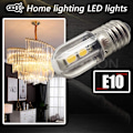 Miniatyrbillede 2 af 4: E10 LED-pære 220V 230V AC energibesparende LED-indikatorlys 8mm skruebase 3030 4SMD LED-chipsets opgraderet pære, varm hvid (4 stk.)