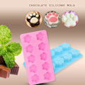 Miniatyrbild 3 av 5: 2-pack Paw Silikonformar, 10 Håligheter Choklad Paw Form Hund Silikonform Återanvändbar Valp Katt Paw Isbitformar DIY Bakverk Verktyg för Pudding