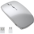 Pikkukuva 1 / 5: Langaton hiiri, ladattava, kannettava, hiljainen langaton hiiri, USB ja Type-C kaksoismoodi langaton hiiri, 3 säädettävää DPI-tasoa kannettavalle tietokoneelle, Macille, PC:lle