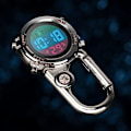 Miniatyrbillede 3 af 5: Karabinhage Ur Digitalt Clip-on Quartz Ur Multifunktionelt Karabinhage FOB Ur Lysende Urskive Kompas Karabinhage Ur med Kompas（rød）