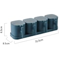 Miniatyrbillede 2 af 3: Krydderi beholder krydderi rack krydderi opbevaringsboks krydderi dispenser sæt 4 gitre farve: Sort