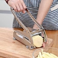 Miniatyrbilde 5 av 5: Manuell potetkutter i rustfritt stål, pommes frites-skjærer, potetgullmaskin
