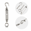 Miniatyrbilde 5 av 5: 6 stk. Wire Turnbuckle Turnbuckle M4 Rustfritt Stål Justerbar Turnbuckle Hook and Eye Set Heavy Duty