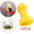 Pikkukuva 2 / 4: 12 x Trampoliinin suojahattu, trampoliinin lisävarusteet 8x5cm keltainen
