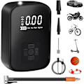 Miniatyrbillede 1 af 5: Bærbar Luftkompressor, 3600mAh Mini Elektrisk Luftpumpe 150PSI Elektrisk Cykelpumpe med Digital LCD-Skærm 4 Tilstande Genopladelig Bil Dæk Inflator
