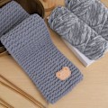 Miniatyrbild 5 av 5: Chenillegarn, Chenillegarn för Virkning, 3 Rullar Garnbollar för DIY Stickning och Virkning, Hantverk Light gray