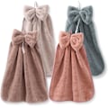 Pikkukuva 1 / 5: 4 kpl ripustuspyyhkeitä lenkeillä, mikrokuitu koralli fleece
