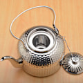 Miniatyrbillede 4 af 5: 1400ml Rustfrit Stål Tekande med Infuser, Antik, Velegnet til Induktion eller Gasblus