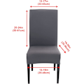 Miniatyrbild 2 av 5: Stretch Stolsöverdrag Set om 6 Universal Tvättbar Modern Matstol Överdrag Stolsöverdrag för Dekor Matsal Restaurang Hotell Bunch, Mörkgrå