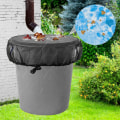 Miniatyrbillede 4 af 4: Regnvandsbeholdernet, Regnvandsbeholdernetdæksel Mesh Bucket Net Justerbar Udendørs Have Regnvandsbeholderdæksel (95cm Diameter Sort)