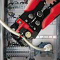 Miniatyrbild 2 av 5: Automatisk trådavskalare, avskalning, klippning, crimpning 3 i 1, röd