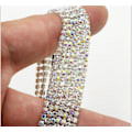 Miniatyrbild 2 av 5: 20 meter kristall strass nära kedja trim sömnad hantverk 2,5 mm silverfärg