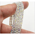 Miniatyrbillede 2 af 5: 20 meter krystal rhinestone tæt kæde trim sy håndværk 2,5 mm sølvfarve