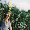 Miniatyrbild 3 av 5: Set med bubbelpinnar, stora bubbelpinnar för barn utomhus, stora bubbelmaskiner leksaker för pojkar flickor, bubbelpinnar med bricka