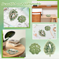 Miniatyrbillede 4 af 5: Keramisk Smykkedish, Keramisk Smykkebakke, Blomst og Blad Smykkedish, Nøglebakke, til Smykker Ringe Øreringe