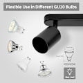 Pikkukuva 4 / 5: LED-kattovalaisin, kattovalaisin pyörivä (ilman lamppua) Black