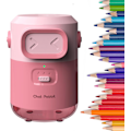Miniatyrbillede 1 af 5: Automatisk Elektrisk Blyantspidser, Genopladelig Blyantspidser til 6,5-8 mm Blyanter & Farveblyanter, Bærbar Blyantspidser Pink